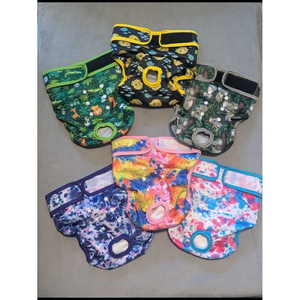 New! Washable Reusable Female Dog Diapers Highly Absorbent XL 6-pack
